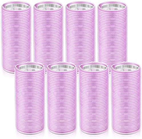WILLBOND 8 Pcs Long Hair Rollers for Bangs Aluminum Core Curlers Thermal 4.7 x 2 Inch Self Grip Roller for Long and Medium Jumbo Hair Women Hairstyle (Purple) by Willbond+Technology+Limited