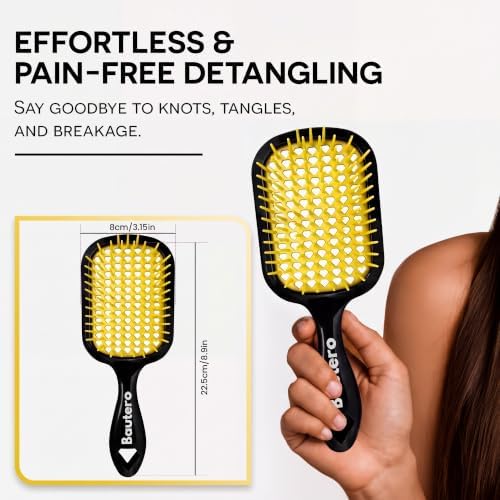 Bautero Detangling Brush for Curly Hair – Detangler Brush for Thick 4C Hair - Image 6