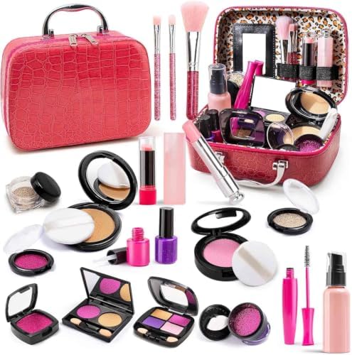 Pretend Play Fake Makeup Set for Kids Toddlers 3-8, Birthday Gift for Girls by BYTEWAR