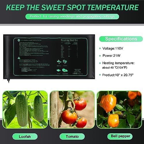 ROCEEI 6 Pack Durable Seedling Heat Mat 10" x 20.75" Waterproof Pad - Image 4