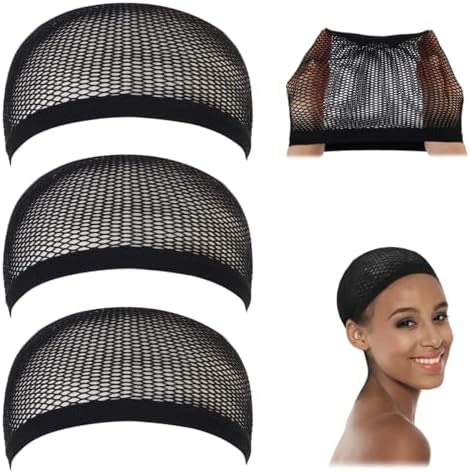 Dreamlover Black Mesh Wig Caps, Hair Nets for Sleeping, 3 Pieces by Dreamlover