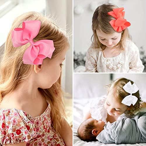 Oaoleer 30Pcs 6" Hair Bow Clips for Girls Tolddler Hair Accessories - Image 4