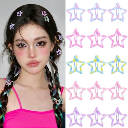 VIBILIA Star Hair Clips Y2K Metal Hair Accessories-15 PCS 1.18"，diamond by VIBILIA