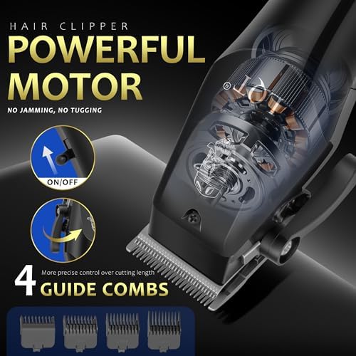 Hair Clippers for Men with LED Display, 4-Piece Cordless Grooming Kit with Hair Clipper, Beard Trimmer, Foil Shaver & Nose Trimmer, Complete Set for Home Barber - Image 3