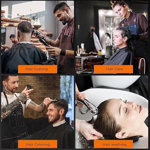 Barber Cape - 10pcs Waterproof Hair Cutting Cape with Snap Closure, Anti-Static Salon Apron for Women, Men, Kids - Professional & Home Use, Black - Image 6
