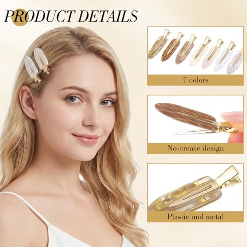 obeoby 14 Pcs No Crease Hair Clips For Women Girls Makeup Styling, 2.36 In - Image 2