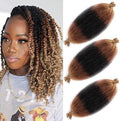 3 Packs Pre-Separated Springy Afro Twist Hair Suitable for Damaged Soft Locs Synthetic Marley Twist Braiding Hair (1B/30/27, 18 Inch (Pack of 3)) by Celie