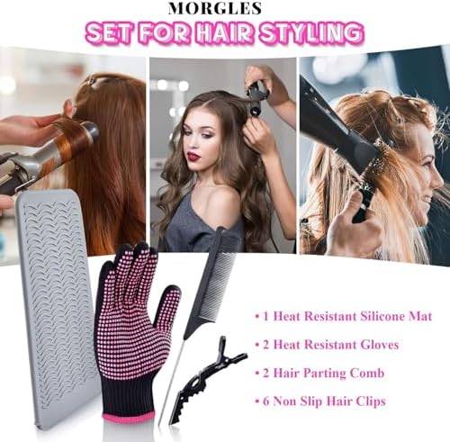 MORGLES Heat Resistant Gloves & Hair Styling Kit (11-Piece Set) - Image 2