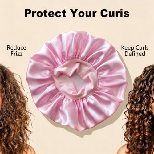 4 Pack Large Satin Bonnet for Sleeping Women ,Hair Bonnet for Long Braids - Image 2