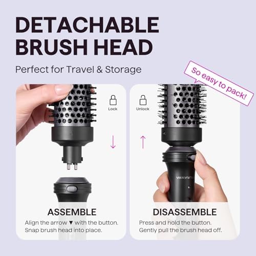 Wavytalk Thermal Brush 1.5" Detachable Heated Round Brush for Blowout Look - Image 5