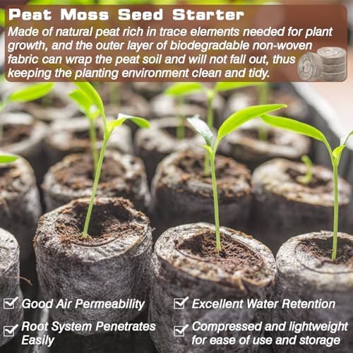 ZeeDix 55Pcs 36mm Organic Seed Starter Peat Pellets - Image 3