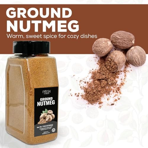 Fresh Finest Ground Nutmeg Powder, Best for Sweet & Savory Recipes, Premium Spice for Cooking and Baking, Kosher & Non-GMO - 17.63oz (500g) - Image 5