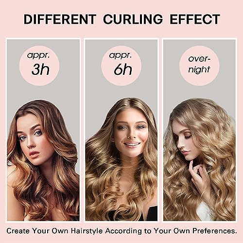 3Sets/6PCS Ariuvor New Satin Heatless Hair Curler,Hair Rollers for Heatless Curls with Hair Caps,Soft Heatless Curling Rod Headband for Long Hair,No Heat Curling to Sleep in Overnight(black) - Image 6