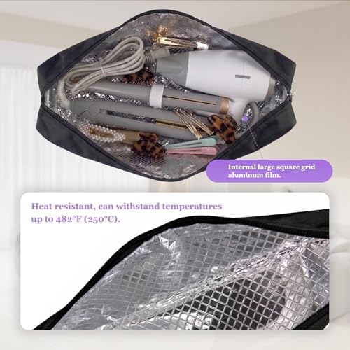 Heat Resistant Hair Tools Travel Bag Water-Repellent Hot Tool Organizer Bag - Image 7