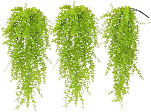 RECUTMS Fake Hanging Plants Faux Vines Leaves Artificial Green Money Plants by RECUTMS