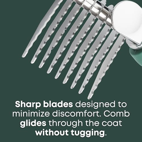 Dematting Comb for Dogs - Serrated Mat Remover for Curly Coats - Image 4