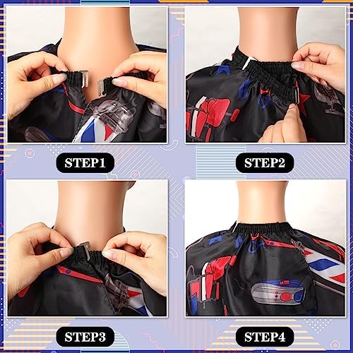 FEBSNOW Barber Cape Professional Hair Cutting Cape with Neck Duster Brush - Image 5