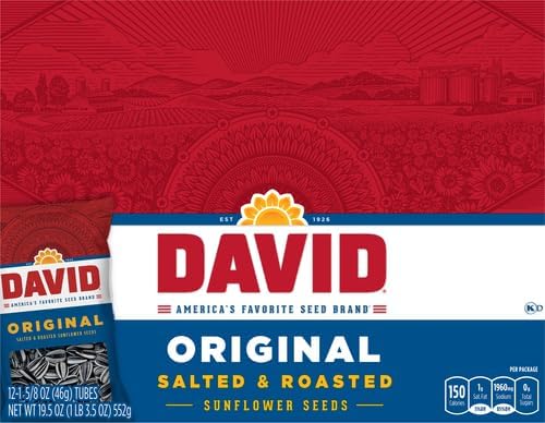 DAVID Sunflower Seeds, Original Flavor, 1.625 oz. (Pack of 24) - Image 4