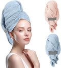 2-Pack Microfiber Hair Towel Wrap, Extra Large, Super Absorbent by Unknown