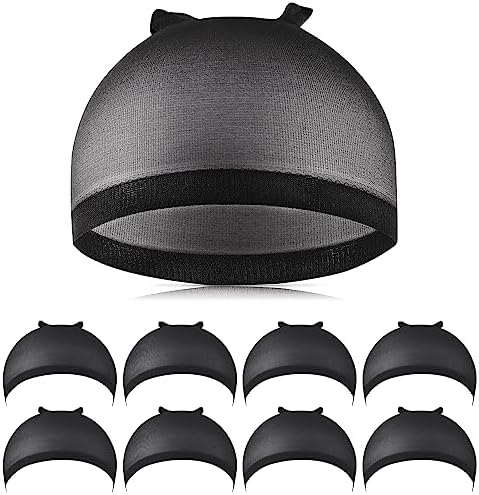 IKOCO Wig Cap, 8Pcs Stretchy Nylon Caps for Women, Black by Shineforyourbeauty