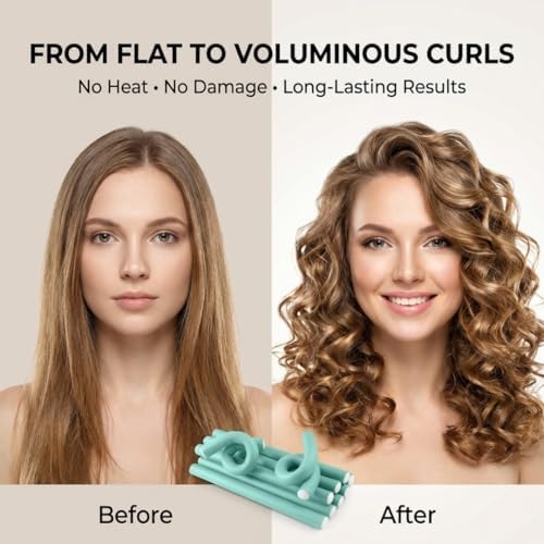 My Beauty Spot Flexi Rods Foam Hair Rollers 1" Diameter Professional Salon Quality 10 Pcs Rubber Hair Rollers for Long, Medium and Short Hair (Blue) - Image 3
