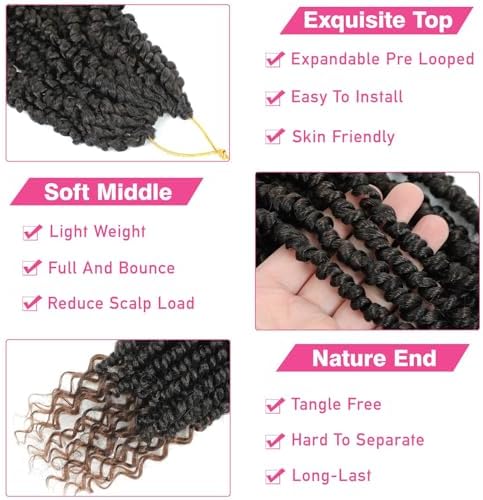 Passion Twist Crochet Hair 14" T1B/30 Pre-Twisted - Image 4