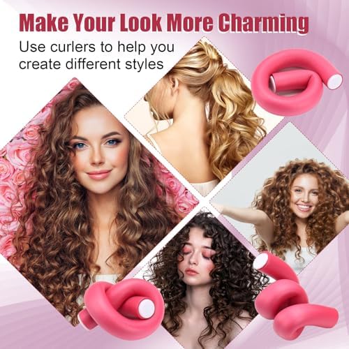 30 Pcs Heatless Hair Curlers 9.45 x 0.7 Inch Flexible Curling Rods Soft Foam Rollers No Heat Bendable Hair Rods Roller for Women Short Medium Long Hair, Sleep-In (Random Color) - Image 6