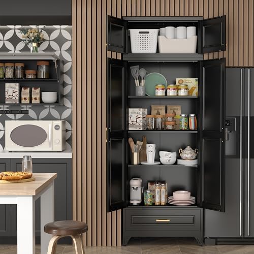 SteeLoong 90" Metal Storage Cabinet with Doors and 3 Adjustable Shelves - Image 3
