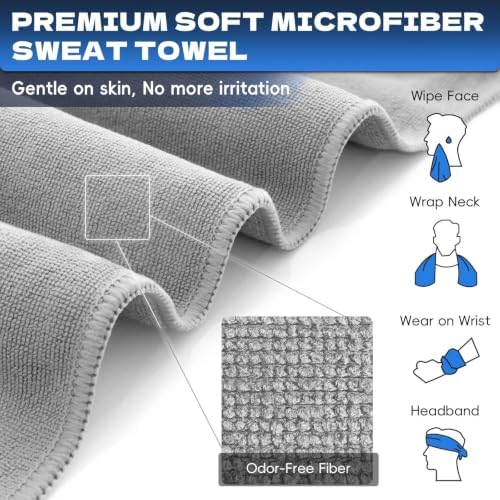 Microfiber Gym Towels for Showering Working Out Quick Dry Negative ions Large Middle Small Sizes Lightweight Gym Towel for Men Women Tennis Sports Towels for Body Hot Yoga Fitness Essentials - Image 5