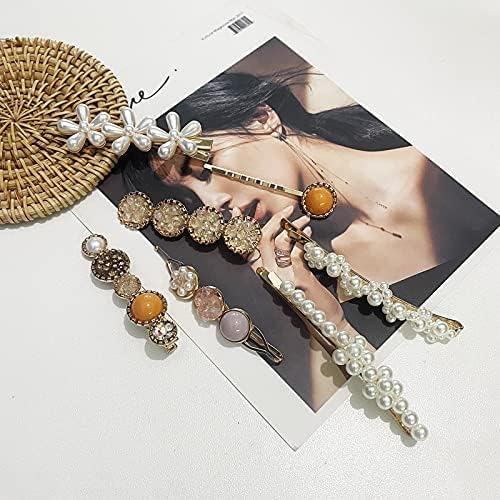 Mehayi 20 PCS Pearls Hair Clips Fashion Korean Style Acrylic ResinHairpins / Barrettes for Women and Ladies Girls Headwear Styling Tools Hair Accessories Bobby Pins - Image 6