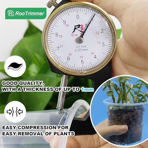 RooTrimmer 4" Clear Seeding Pots 50-Pack Round for Seeds Starting, Seeds Germination Transparent Nursery Pots with Drainage Holes (4Inch,Clear,50Pcs) - Image 4