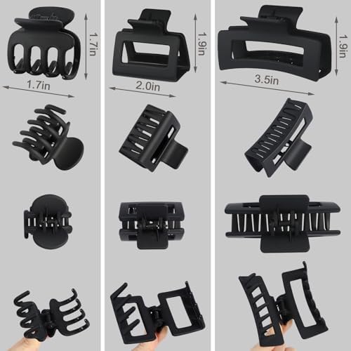 SMKSL 12 Pcs Hair Claw Clips for Women & Girls 3 Styles Hair Accessories - Image 4