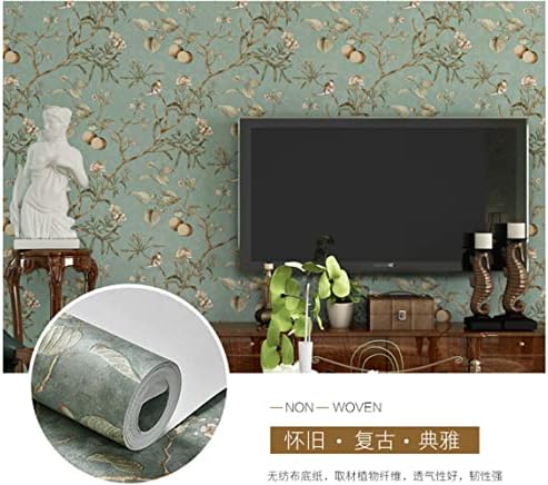 Q QIHANG Non-Woven Wallpaper 1.73' W x 32.8' L (Light Blue) - Image 7