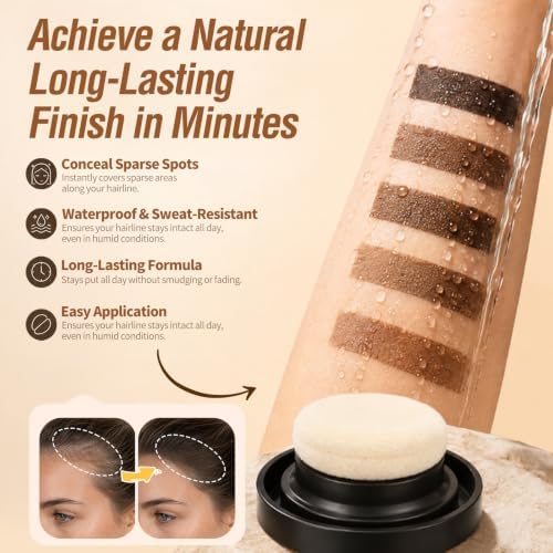 Sevich Hairline Powder 10g, Root Touch Up, Large Capacity, Medium Brown - Image 3