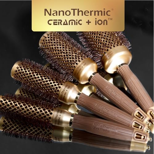 Olivia Garden NanoThermic Ceramic + Ion Round Thermal Hair Brush - Not Electrical - Professional Blowout Brush for Normal to Thick Hair - Image 6