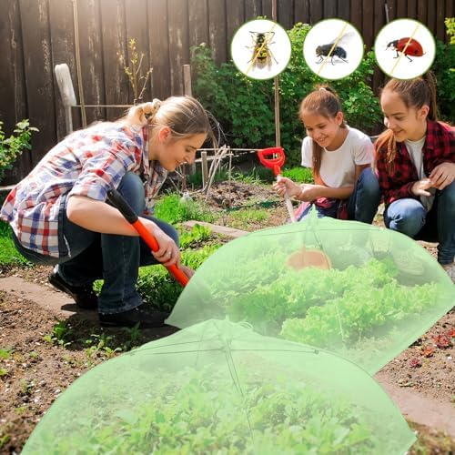 Sawysine 4 Pack Mesh Plant Cover Dome Tent Protector,15 X 15 Inch,Green - Image 5