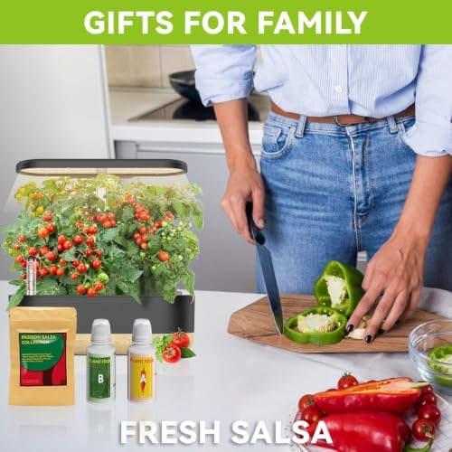 Salsa Garden Seed Pod Kit for AeroGarden, iDoo, Ahopegarden Hydroponic System, 400+ Seeds Includes Red Chili, Green, Yellow, and Purple Bell Pepper, Cucumber, Red/Golden Cherry Tomato (7-Pod) - Image 6