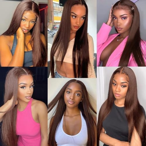 #4 Single Bundle Human Hair Dark Brown Straight 16 Inch 100g - Image 2