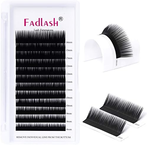 Eyelash Extensions L Curl 0.10 Mix Tray 8-14mm Classic Lash Extensions Individual Lashes Silk Eyelash Extension Supplies (0.10-L, 8-14mm Mixed) - Image 2