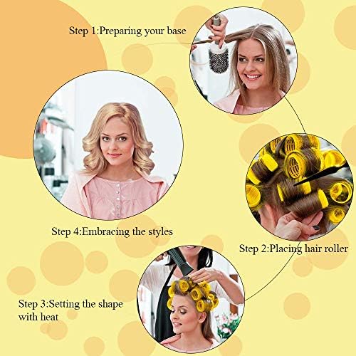 Jumbo Size Hair Roller sets, Self Grip, Salon Dressing Curlers, 3 Inch 18 Packs (6XJUMBO+6XLARGE+6XMEDUIEM) - Image 5
