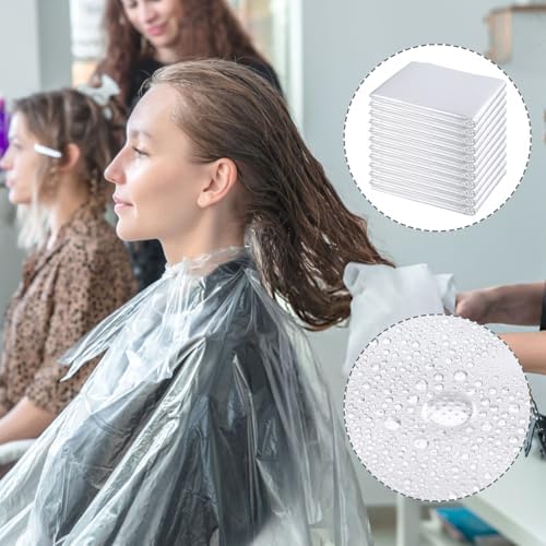 100 Pcs Disposable Capes for Hair Stylist 51 x 36 Inch Disposable Capes Hair Salon Haircutting Cape Plastic Barber Cape Waterproof Shampoo Apron for Barbers,Beauty Salon,Hairs Dye,Perming - Image 5