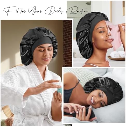 Umisleep 22 Momme Silk Lined Bonnet for Sleeping Women, Double Layer, Soft - Image 4