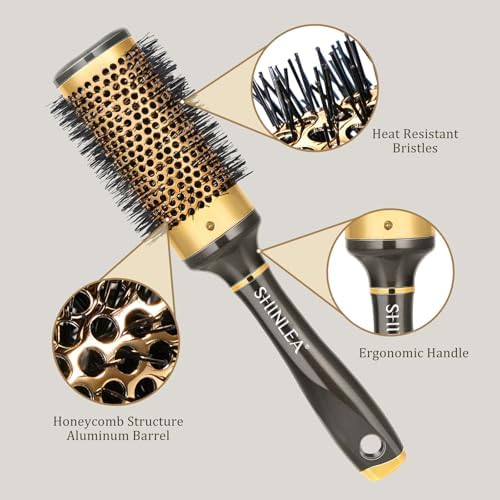 Round Hair Brush for Blow Drying, Aluminium Curly Hair Brush, Hairbrushes for Women Professional Curling, Straightening, Add Volume and Shine (1.7 inch Barrel, 2.5 inch with Bristles) - Image 6