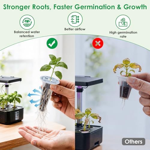 Fruit Seed Pods Kit Hydroponic -12 Refill Grow Pods with 6-Packet Seeds of Mini Cucumber/Bell Pepper/Carrot, Strawberry, Cherry Tomato & Radish, Compatible with All Hydroponics Growing Systems - Image 5