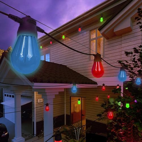 Visther 1W S14 LED String Light Bulbs for Christmas Decorations(Red, Blue) - Image 4
