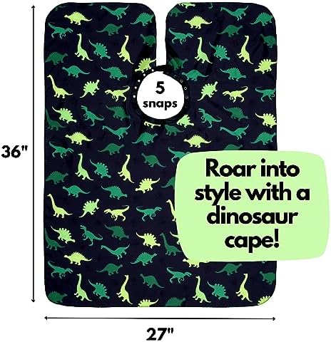Dinosaur Kids Barber Cape for Boys Hair Cutting at Home, Salon Barber Shop - Image 2