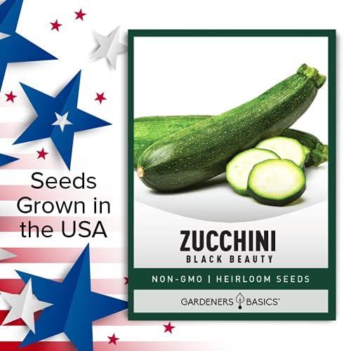 Gardeners Basics, Zucchini Seeds for Planting - Black Beauty Green Heirloom, Non-GMO Vegetable Summer Squash Variety- 3 Grams Seeds Great for Summer Garden - Image 5