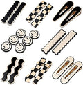 Magicsky 16PCS Black White Checkered Hair Clips, Cute Acrylic Barrettes by MAGICSKY