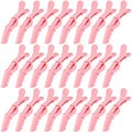 Ondder 24 Pack Large Alligator Clips for Hair Sectioning, Coloring, Cutting - Pink Pro Salon Barber Hair Styling Accessories for Women and Men by Ondder