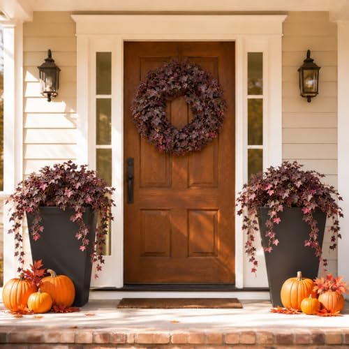 Fall Artificial Plants Fake Ivy Hanging Vines Greenery for Outdoor Planter - Image 2